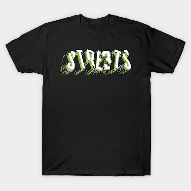 Streets 3D Typography T-Shirt by Teefold